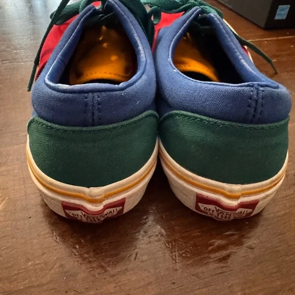 Vans Kids Low Top Sneakers - Red, Blue & Green - Picture 5 of 6